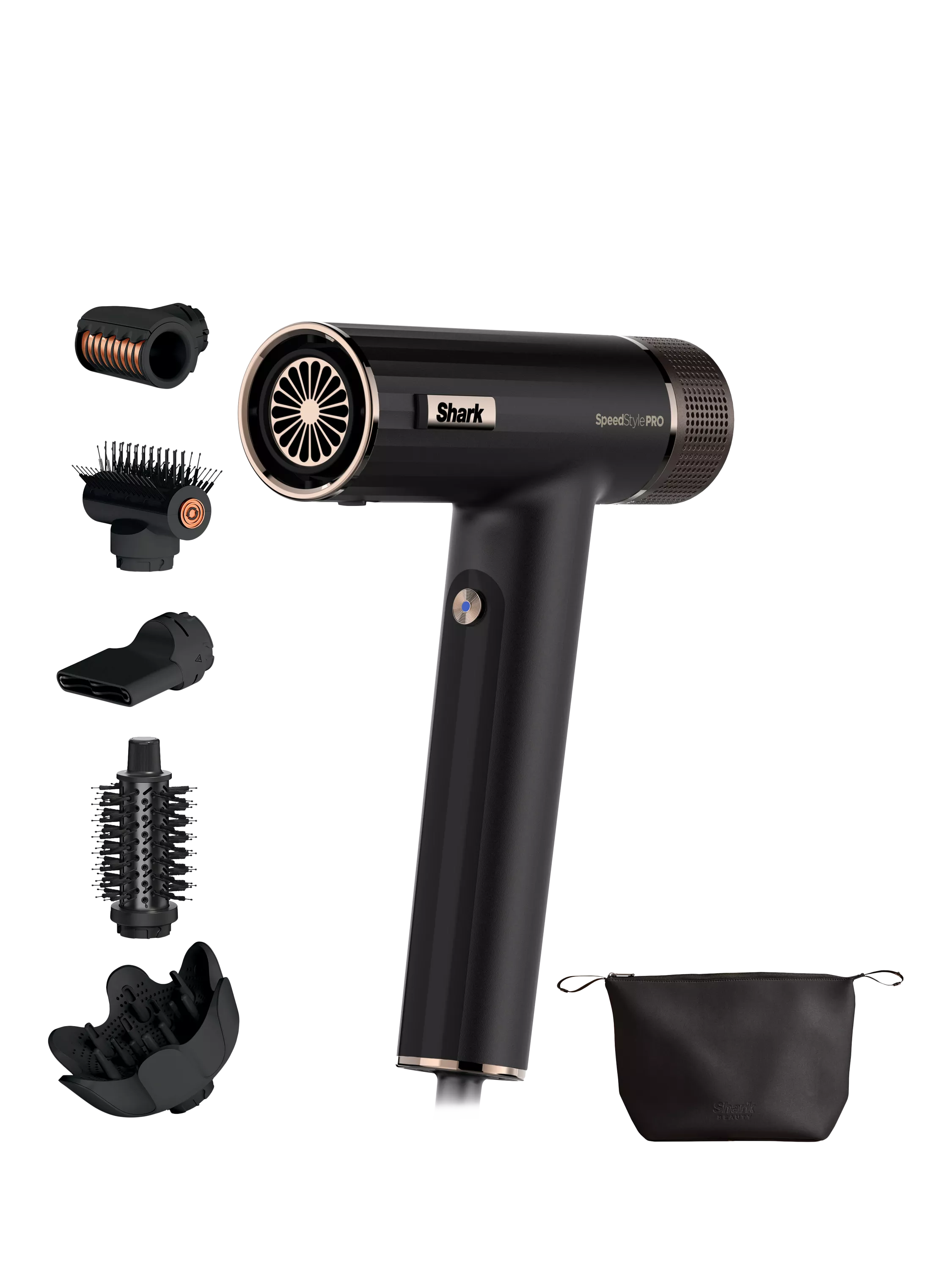 Shark SpeedStyle Pro hair dryer system in black, imported from the UK