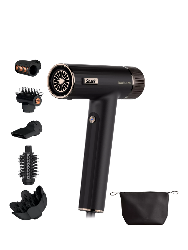 Shark SpeedStyle Pro hair dryer system in black, imported from the UK