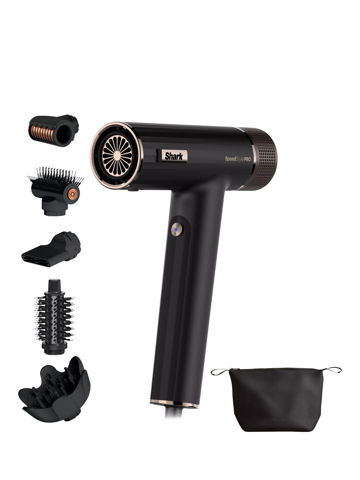 Shark SpeedStyle Pro hair dryer system in black, imported from the UK