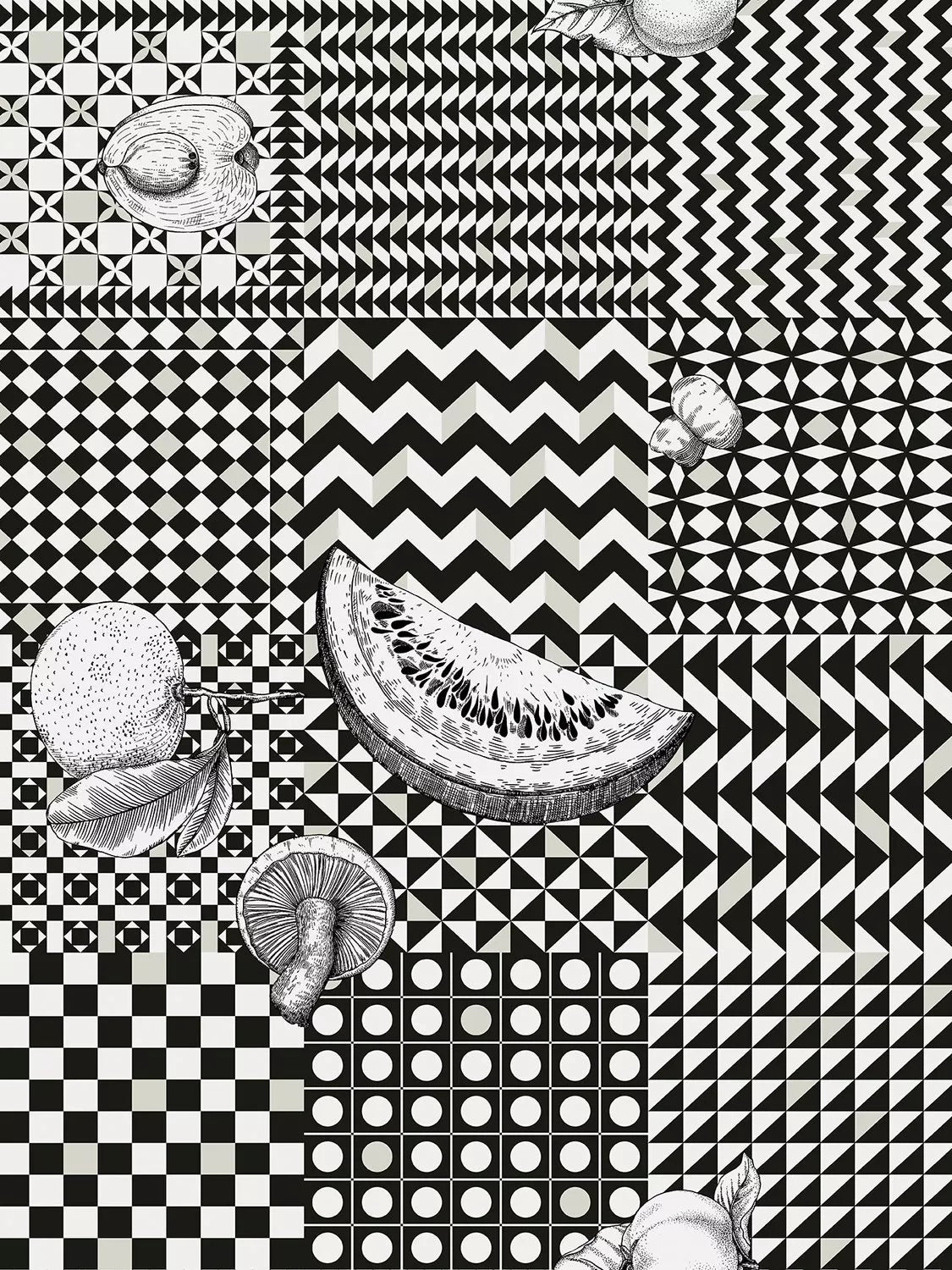 Cole & Son Frutta e Geometrico Wallpaper, 123/6030