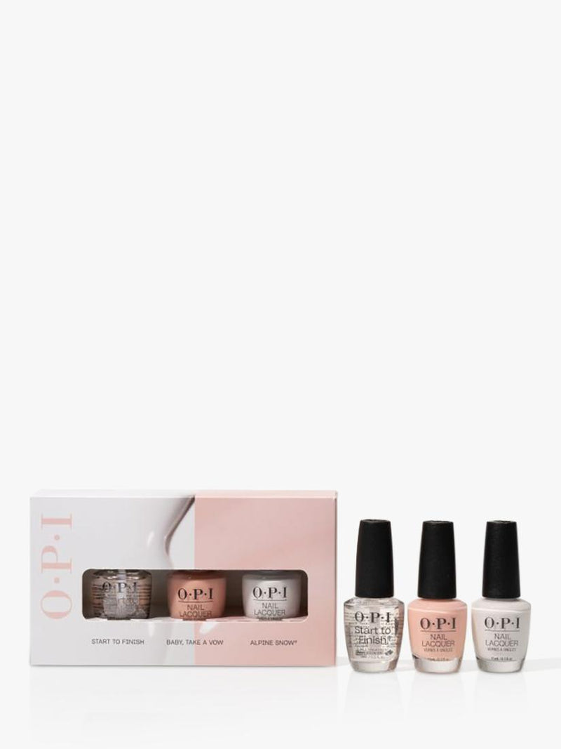 OPI French manicure kit with treatment and two shades, 3 x 15ml, imported from the UK
