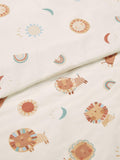 John Lewis reversible cotton duvet cover lion weather cot, UK version