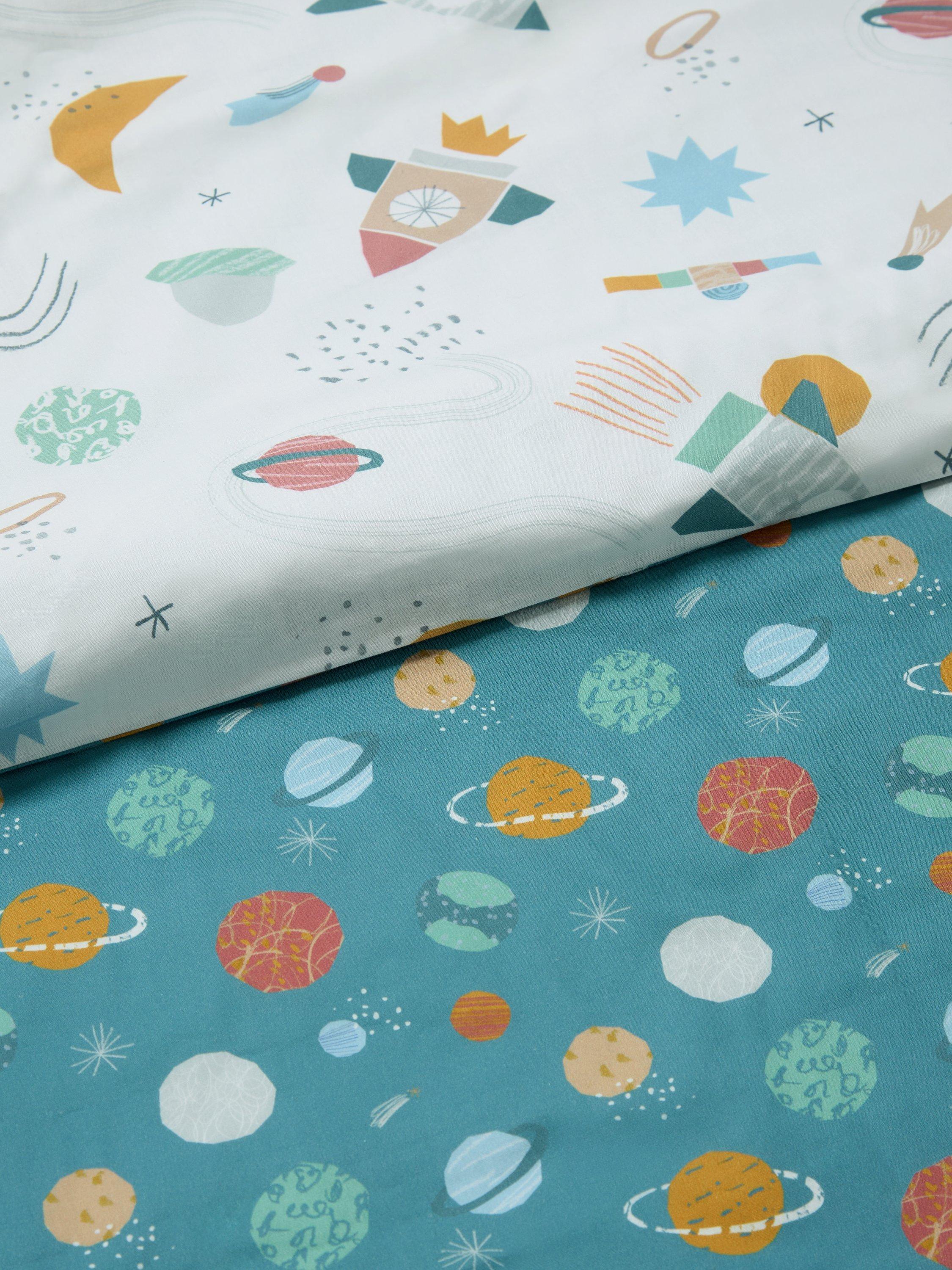 John Lewis rockets planets reversible duvet cover set single, UK version