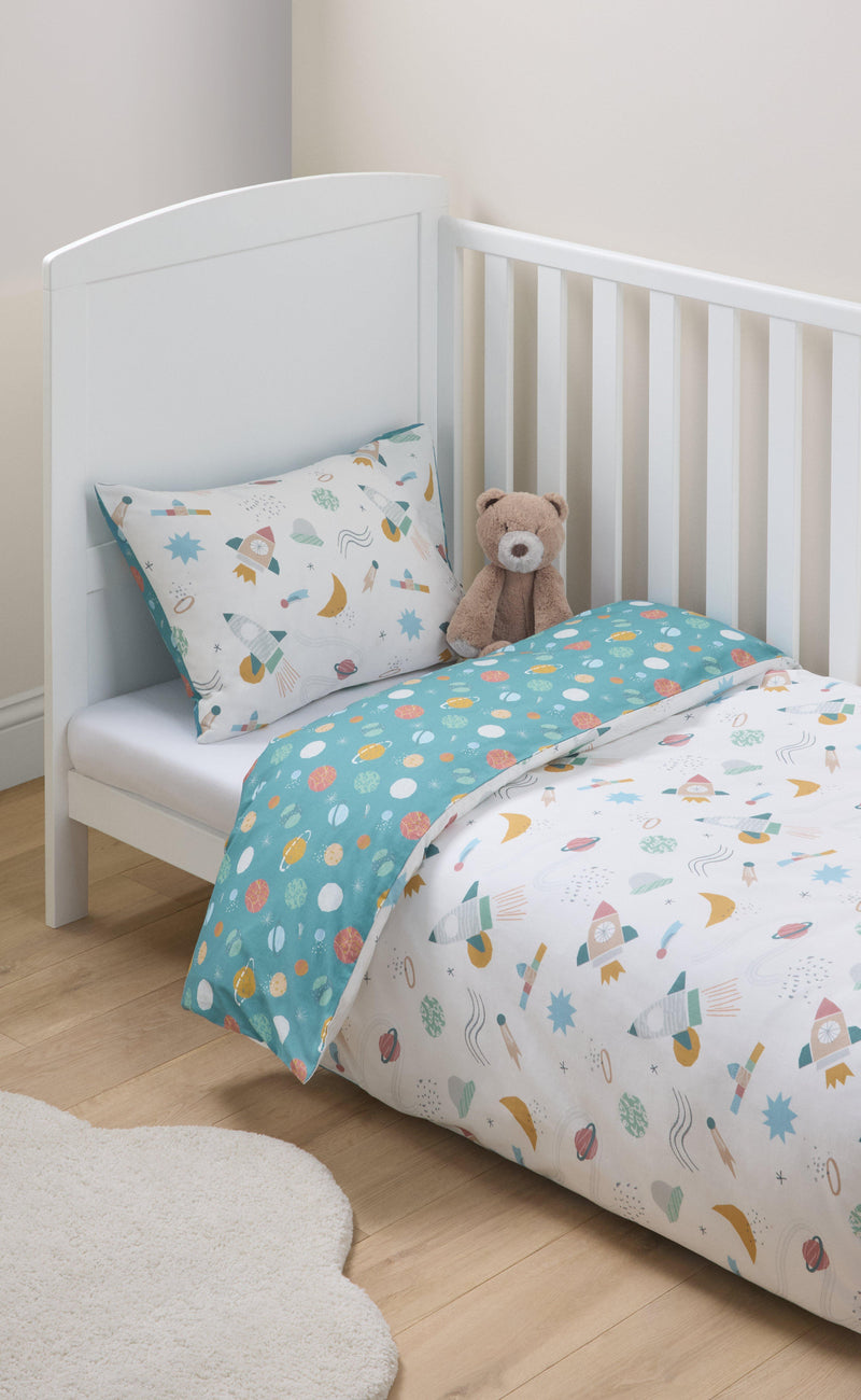 John Lewis rockets planets reversible duvet cover set single, UK version