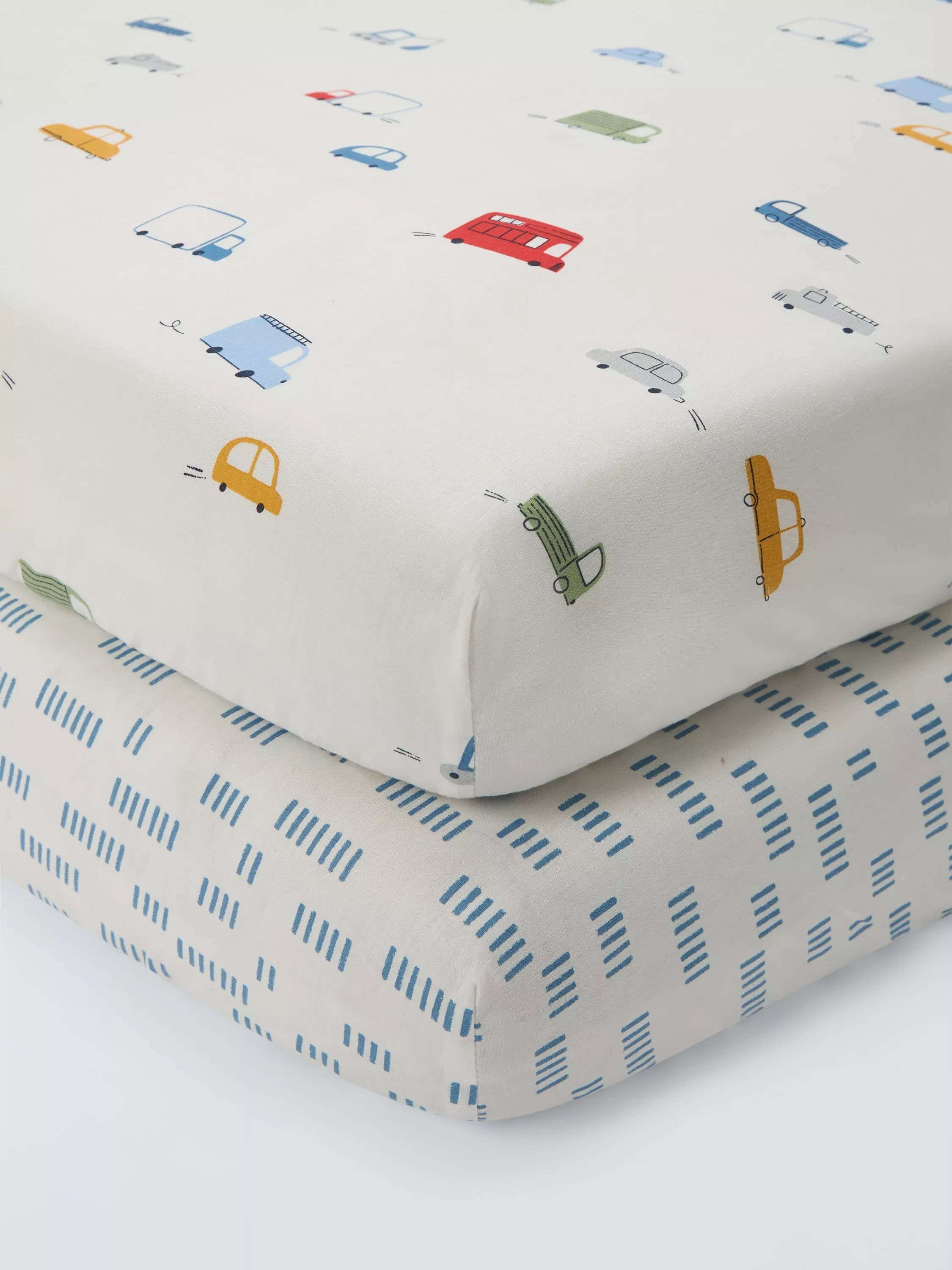 John Lewis fitted baby sheet pack of 2 cotbed 70x140cm (British brand)