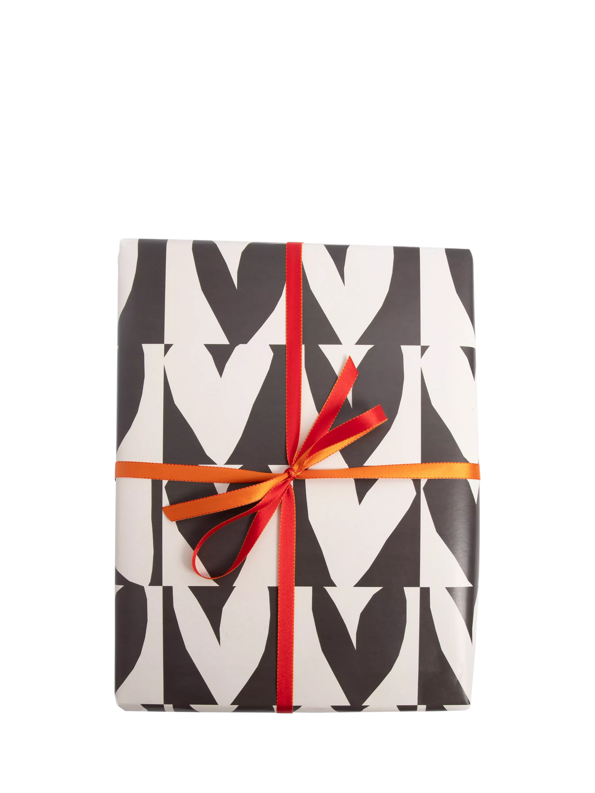 Caroline Gardner monochrome hearts wrapping paper 5m, UK version