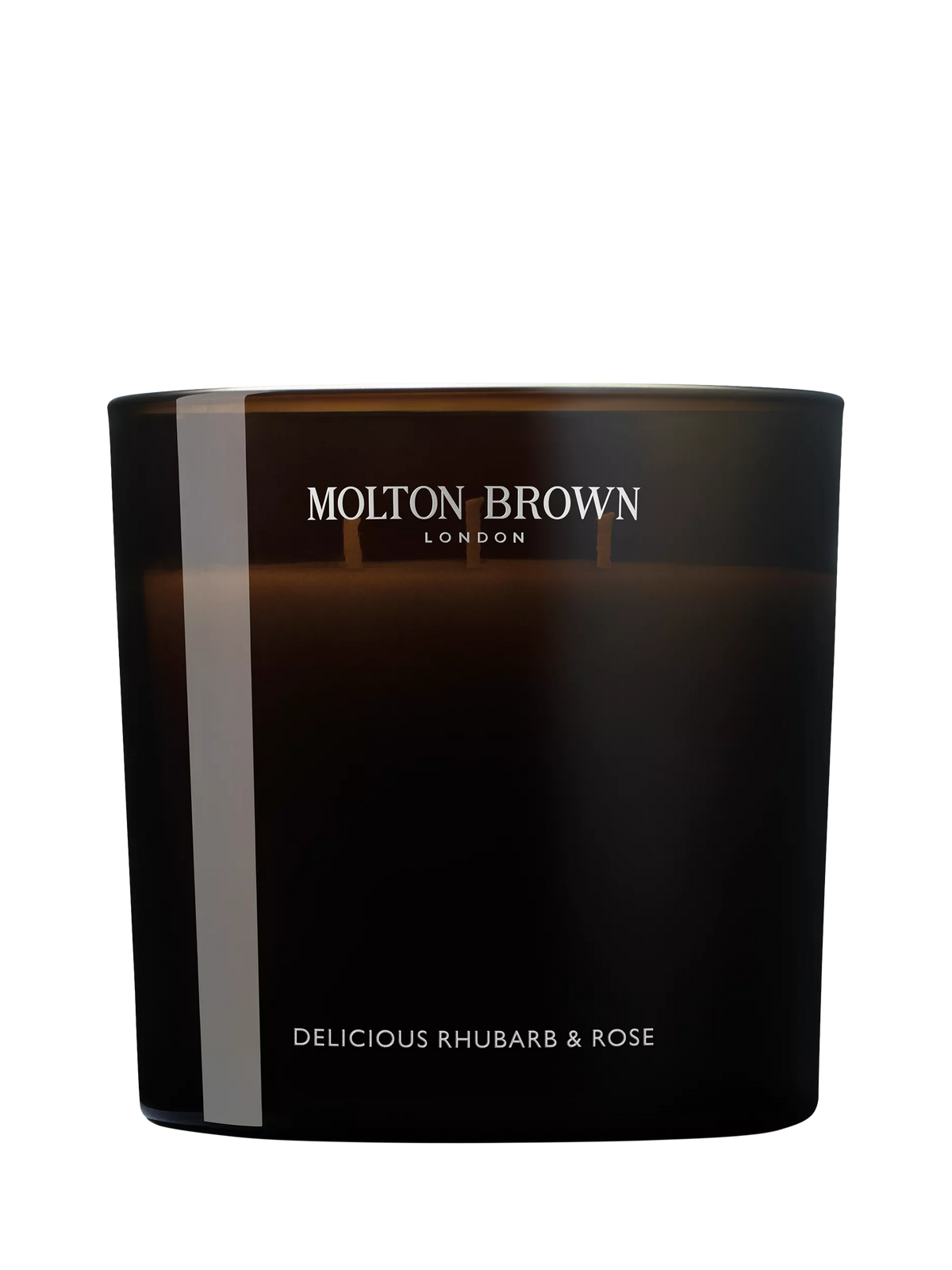 Molton Brown Delicious Rhubarb and Rose luxury candle, imported from the UK