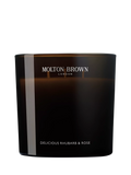 Molton Brown Delicious Rhubarb and Rose luxury candle, imported from the UK