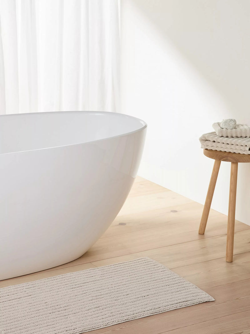 Bedfolk Plush Bath Mat - Mist