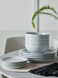 Denby Dove Grey stoneware dinnerware set 12 piece, UK version