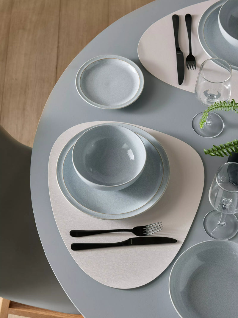 Denby Dove Grey stoneware dinnerware set 12 piece, UK version