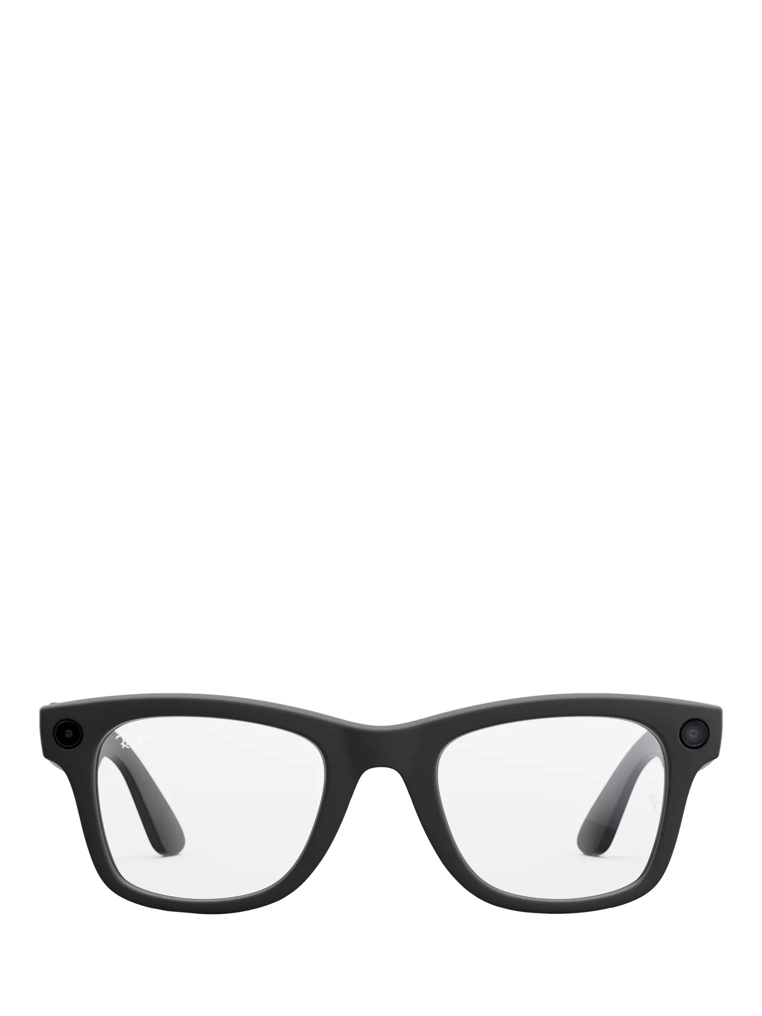 Ray-Ban Meta Wayfarer Glasses, Matte Black, Clear to G15 Green Transitions Lens, Large