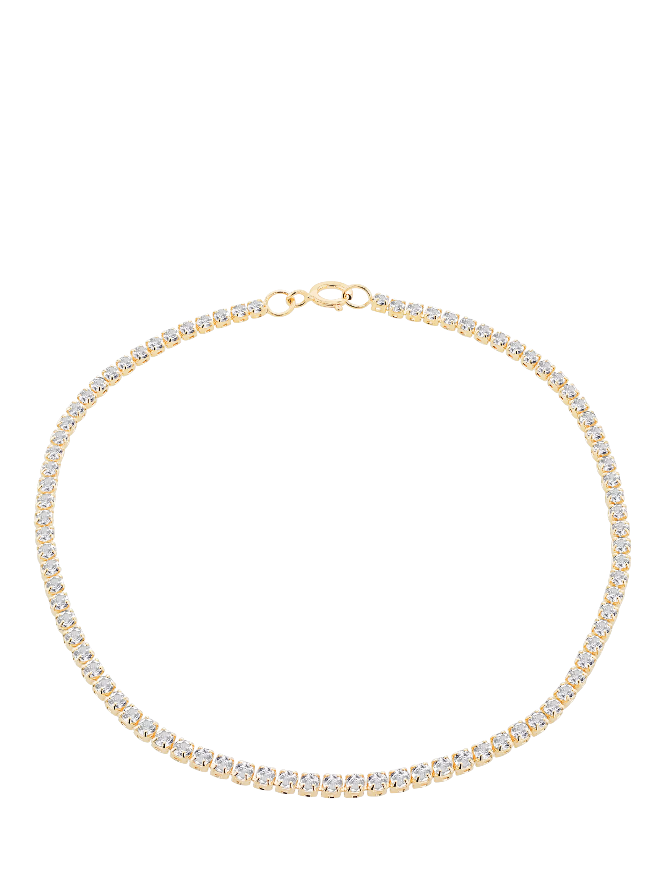 IBB 9ct gold cubic zirconia tennis bracelet (British brand)