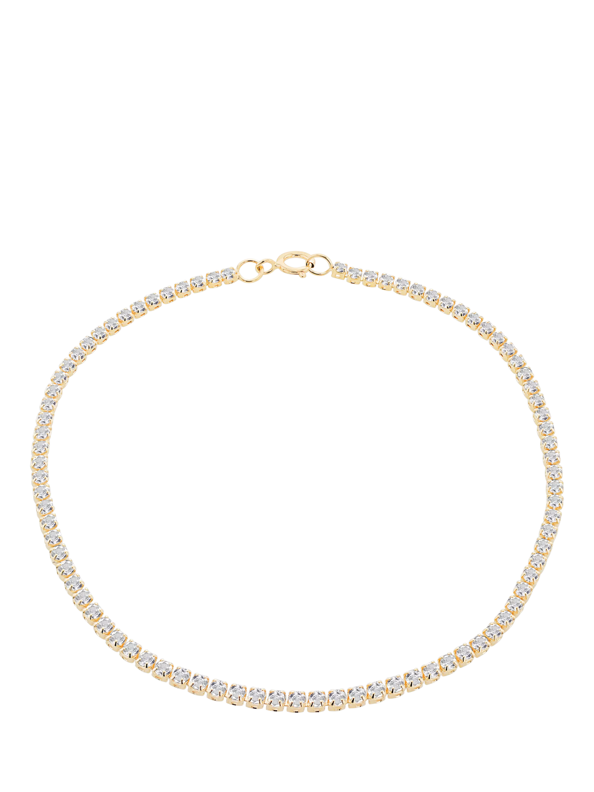 IBB 9ct gold cubic zirconia tennis bracelet (British brand)