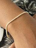IBB 9ct gold cubic zirconia tennis bracelet (British brand)