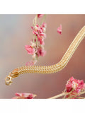 IBB 9ct gold hollow woven curb bracelet 19cm - British product