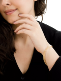 IBB 9ct gold hollow woven curb bracelet 19cm - British product