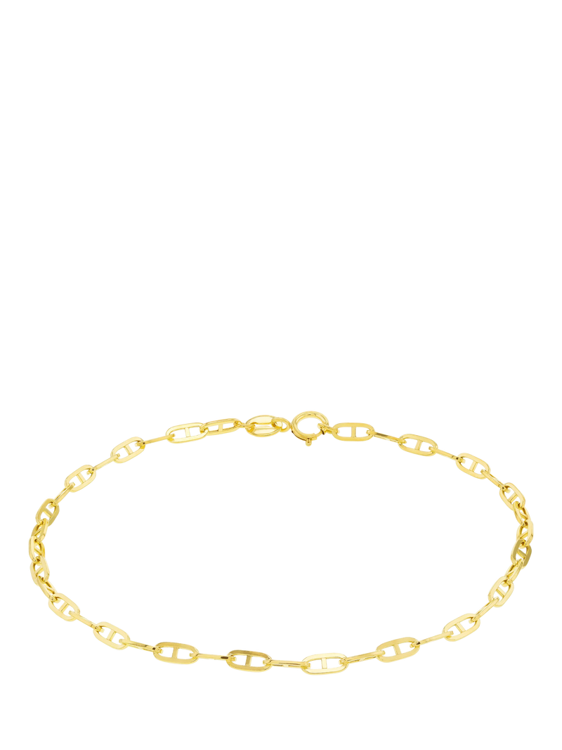 IBB 9ct gold rambo bracelet 19cm, imported from the UK