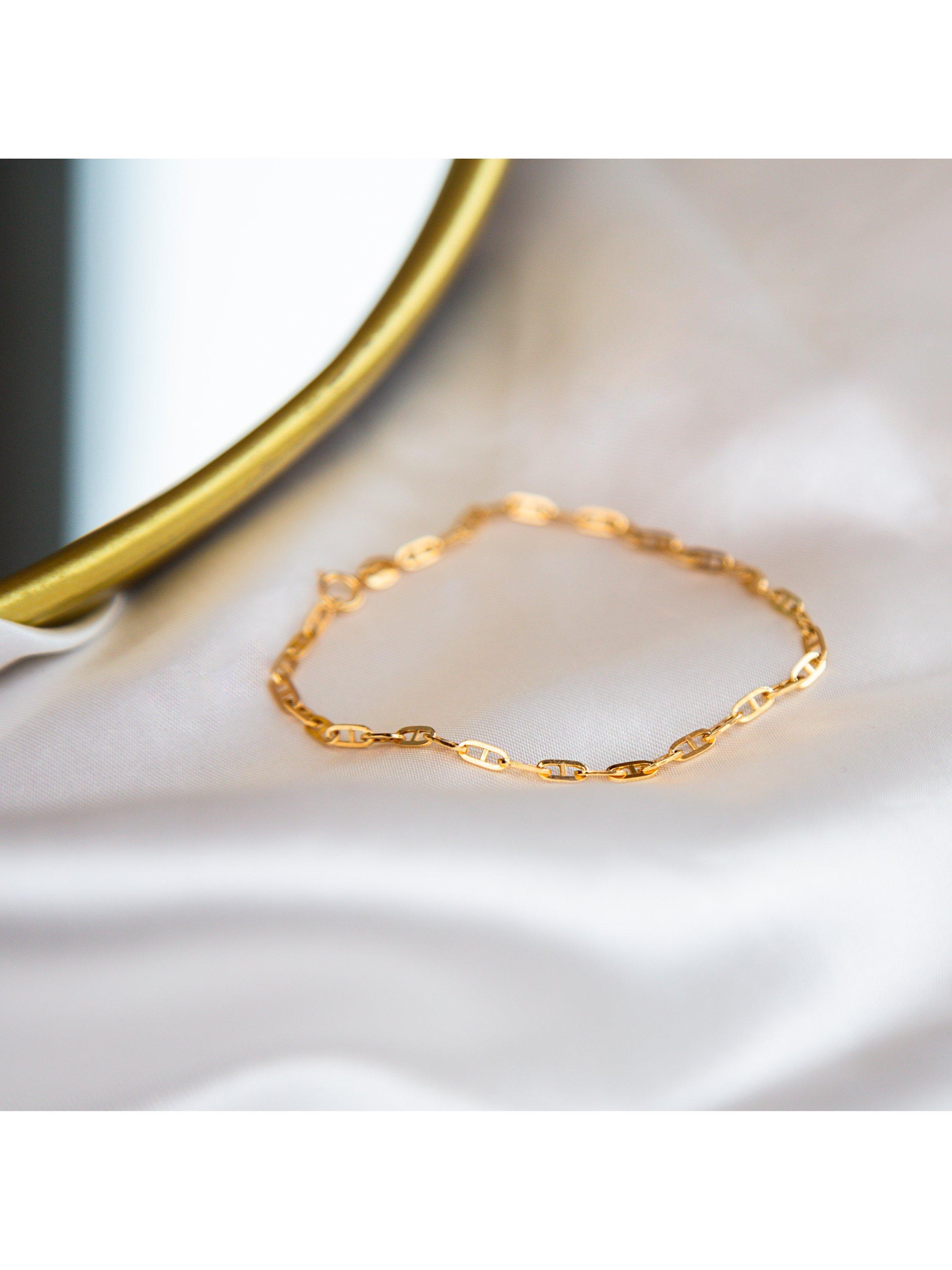 IBB 9ct gold rambo bracelet 19cm, imported from the UK