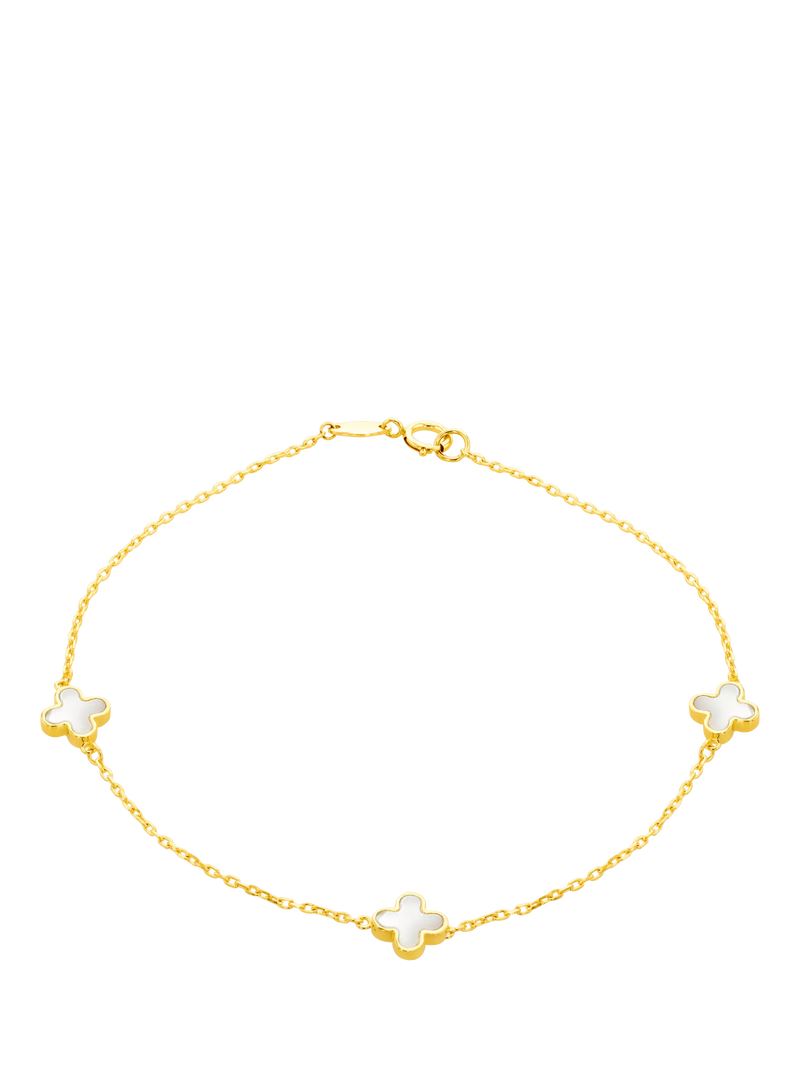 IBB mother of pearl clover petal bracelet, imported from the UK