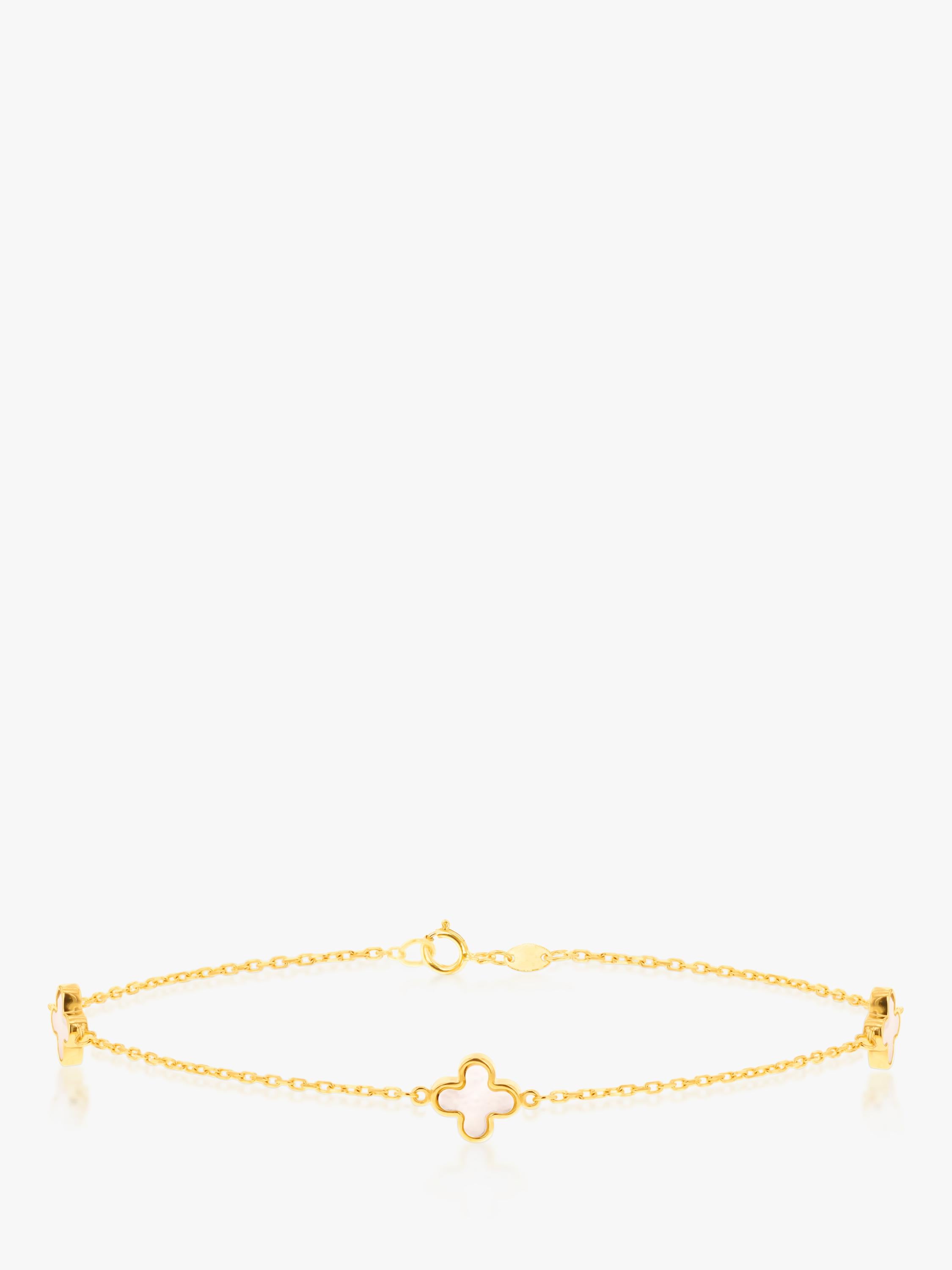 IBB mother of pearl clover petal bracelet, imported from the UK
