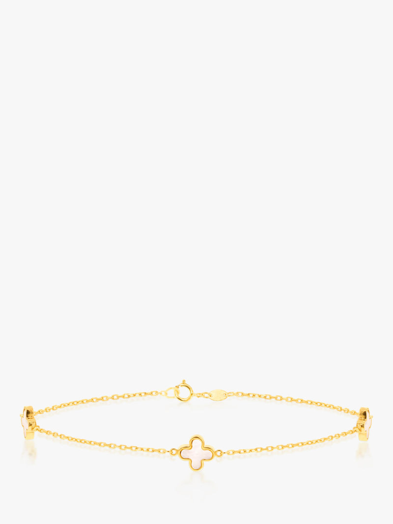 IBB mother of pearl clover petal bracelet, imported from the UK