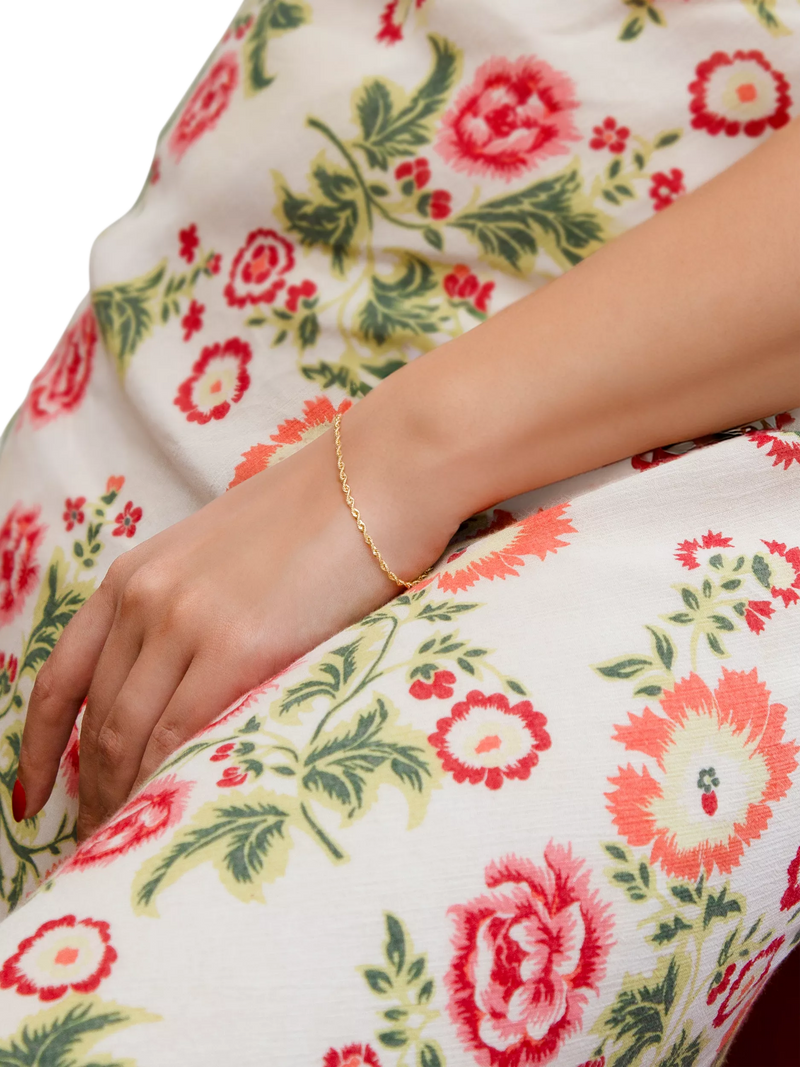 IBB 9ct gold rope chain bracelet 19cm - British product