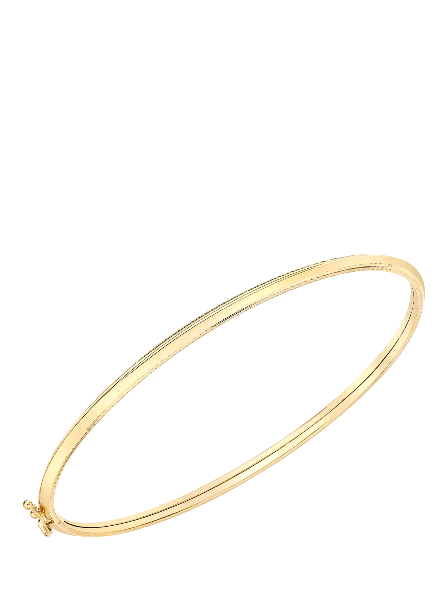 IBB 9ct gold patterned edge bangle - British product