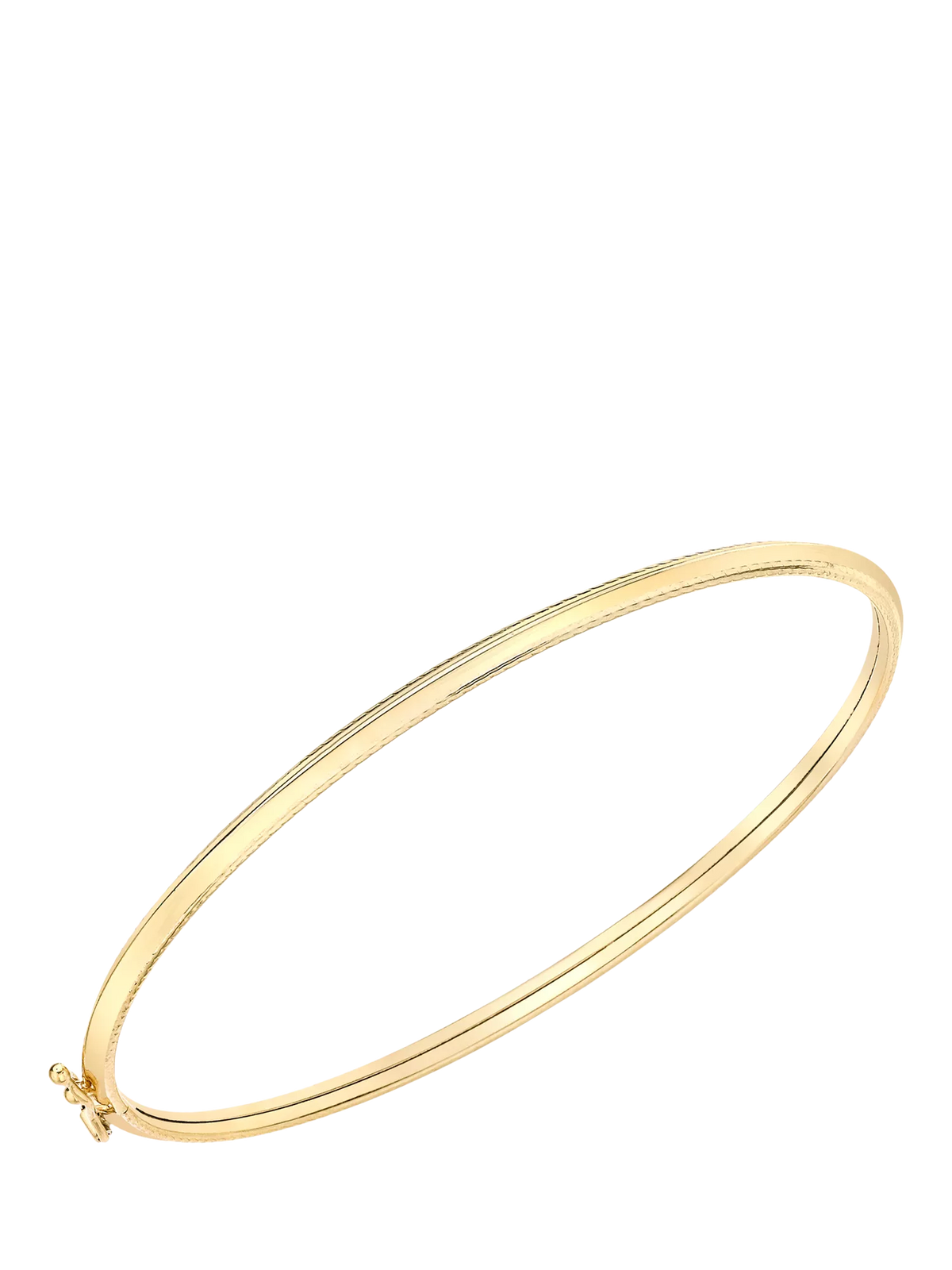 IBB 9ct gold patterned edge bangle - British product