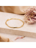 IBB 9ct gold organic tube bangle, UK version