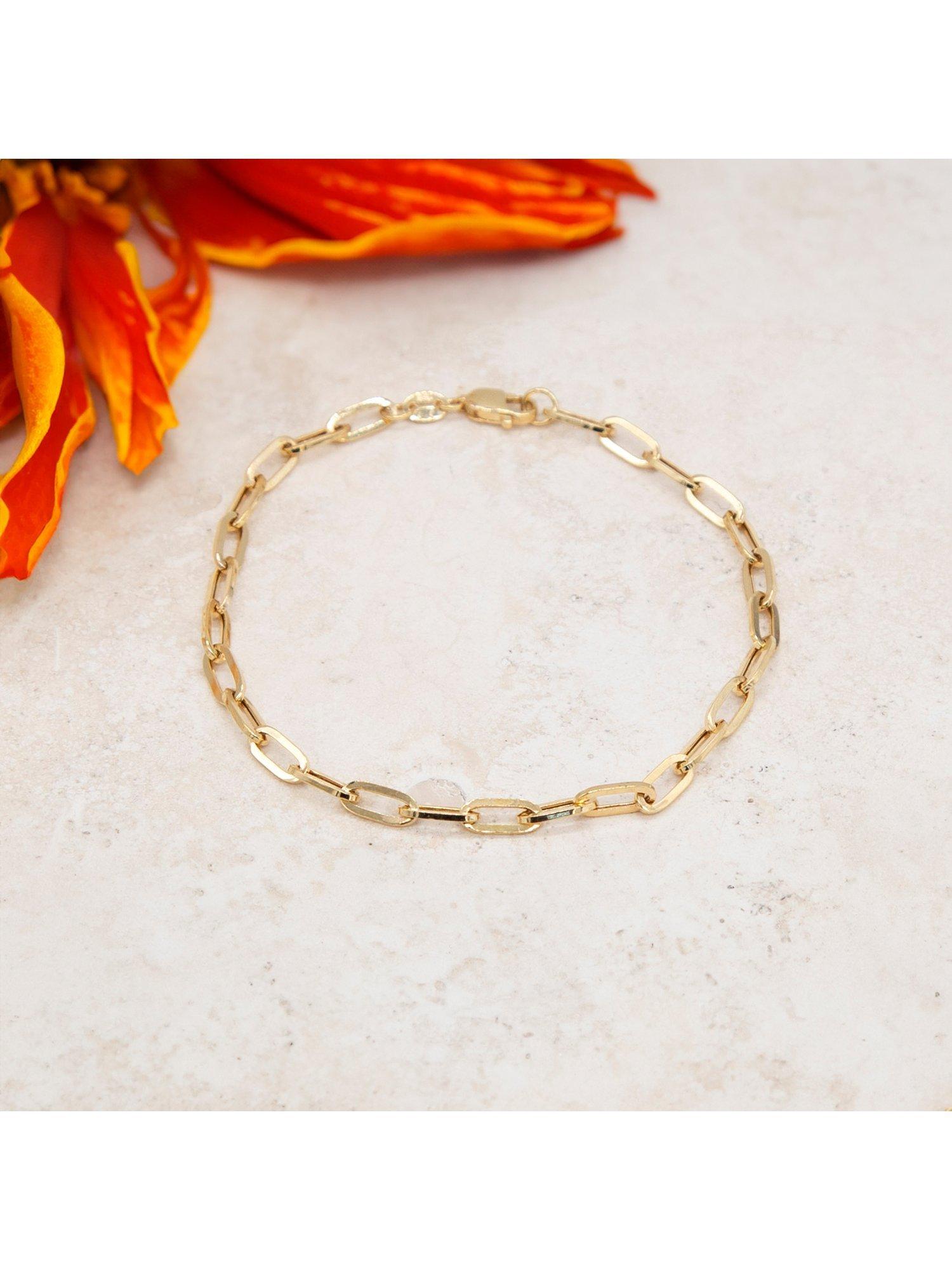 IBB gold paper chain bracelet 18ct 19cm, imported from the UK