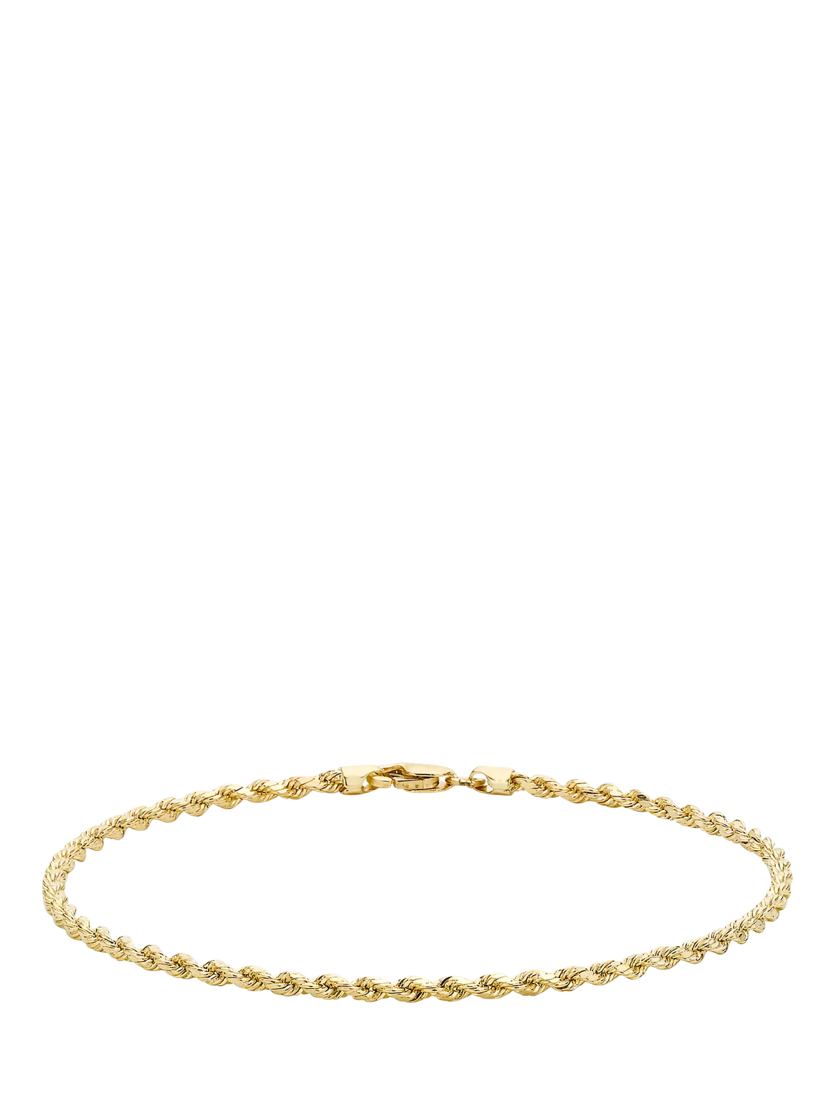 IBB gold rope chain bracelet 19cm, imported from the UK