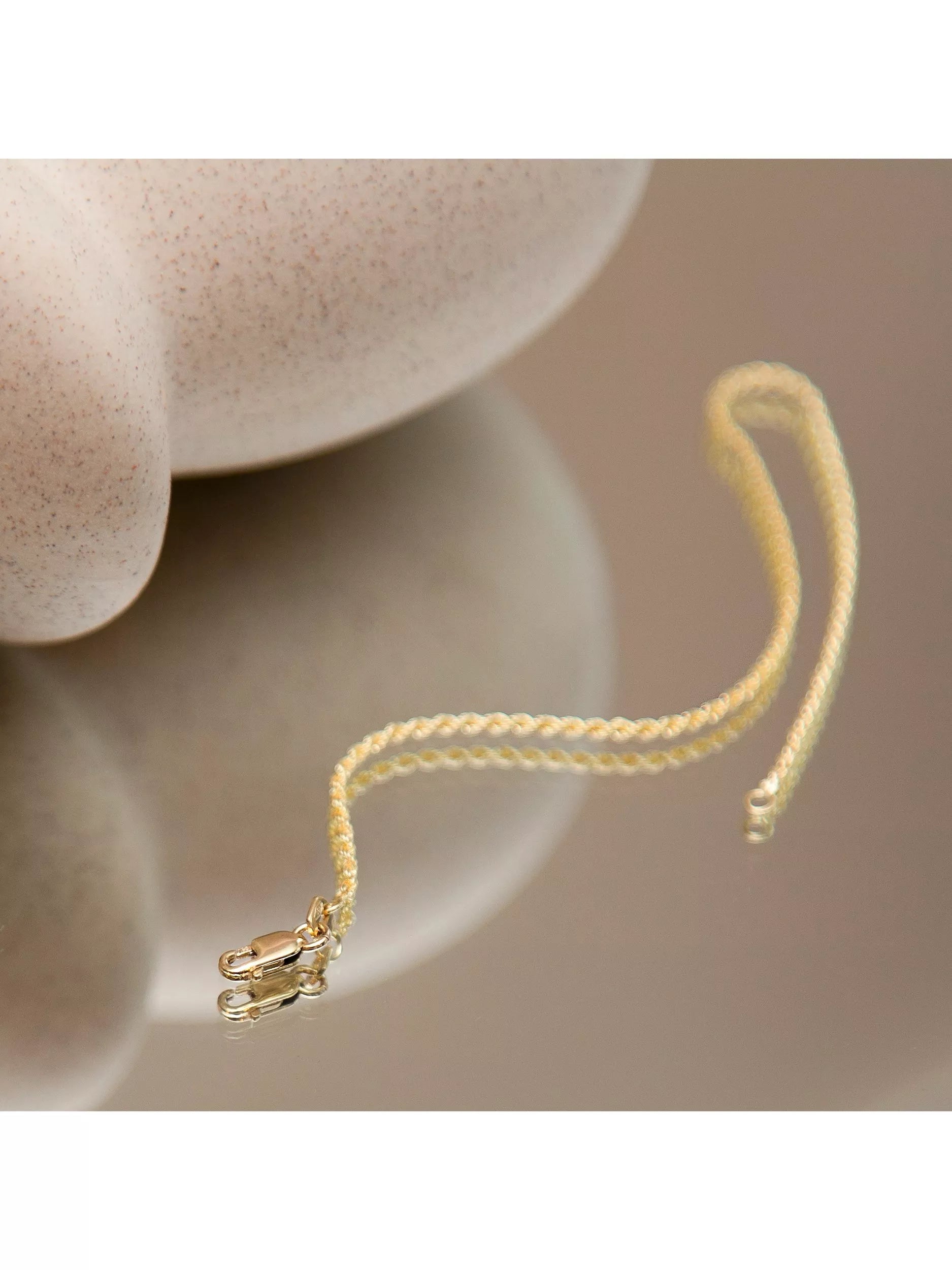 IBB gold rope chain bracelet 19cm, imported from the UK