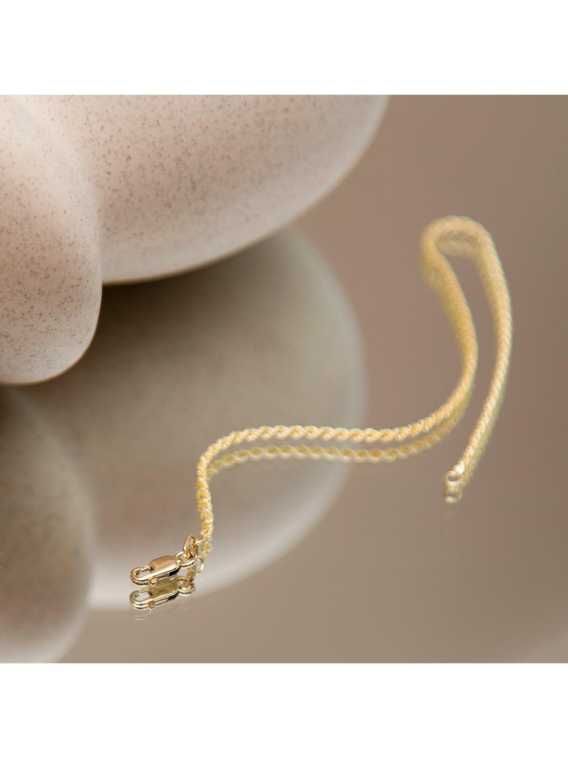 IBB gold rope chain bracelet 19cm, imported from the UK