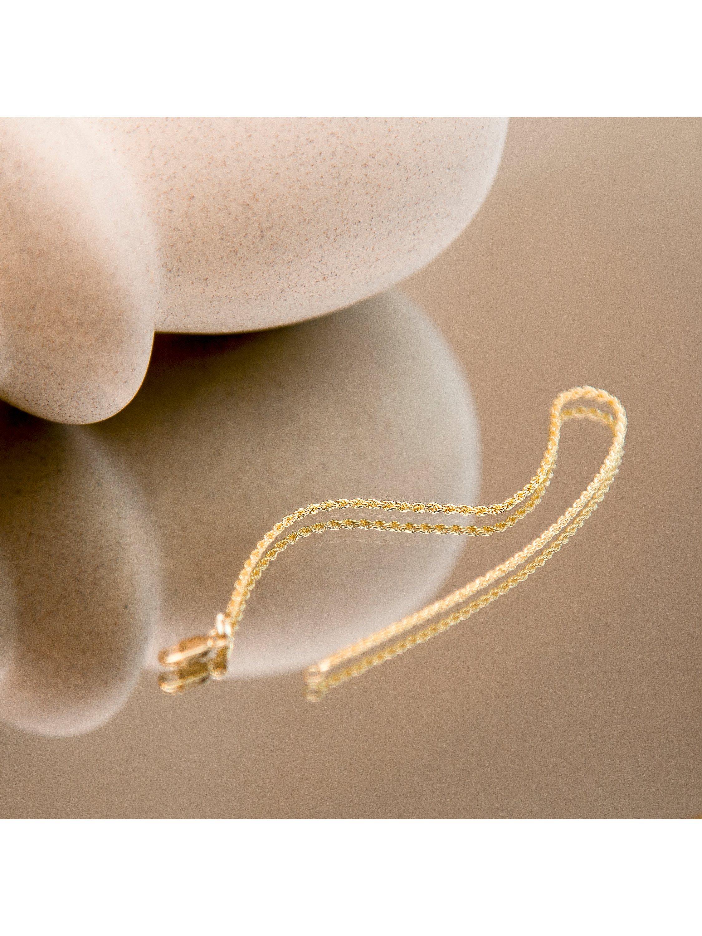 IBB gold rope chain bracelet 19cm, imported from the UK