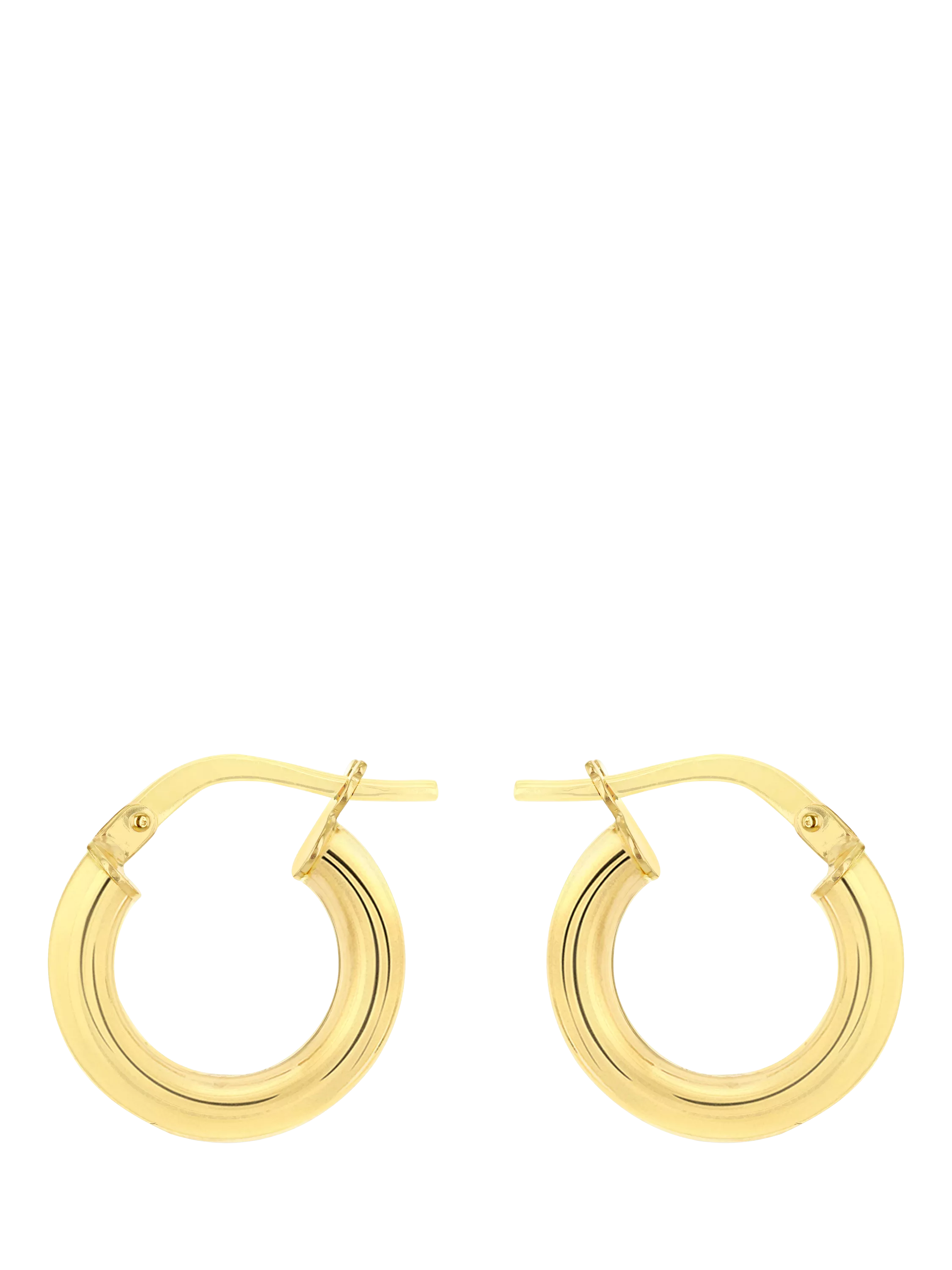 IBB 9ct gold polished hoop creole earrings, UK version