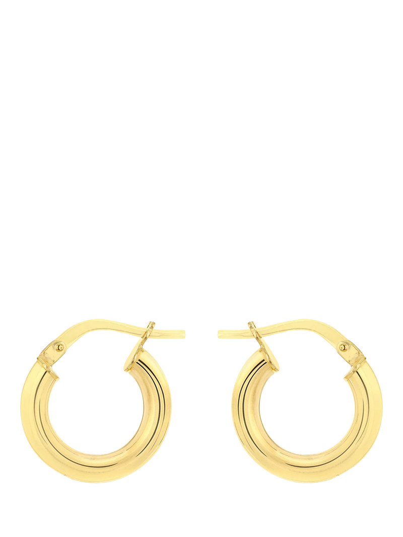 IBB 9ct gold polished hoop creole earrings, UK version