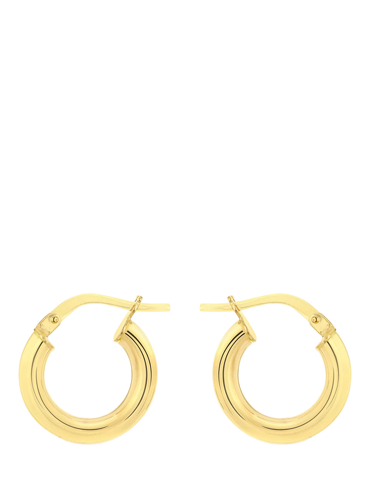 IBB 9ct gold polished hoop creole earrings, UK version