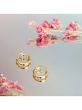 IBB 9ct gold polished hoop creole earrings, UK version
