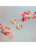 IBB 9ct gold polished hoop creole earrings, UK version