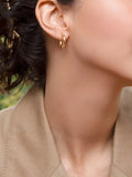 IBB 9ct gold polished hoop creole earrings, UK version