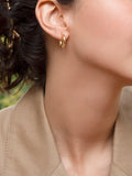 IBB 9ct gold polished hoop creole earrings, UK version