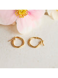 IBB 9ct gold polished twist hoop earrings (British brand)