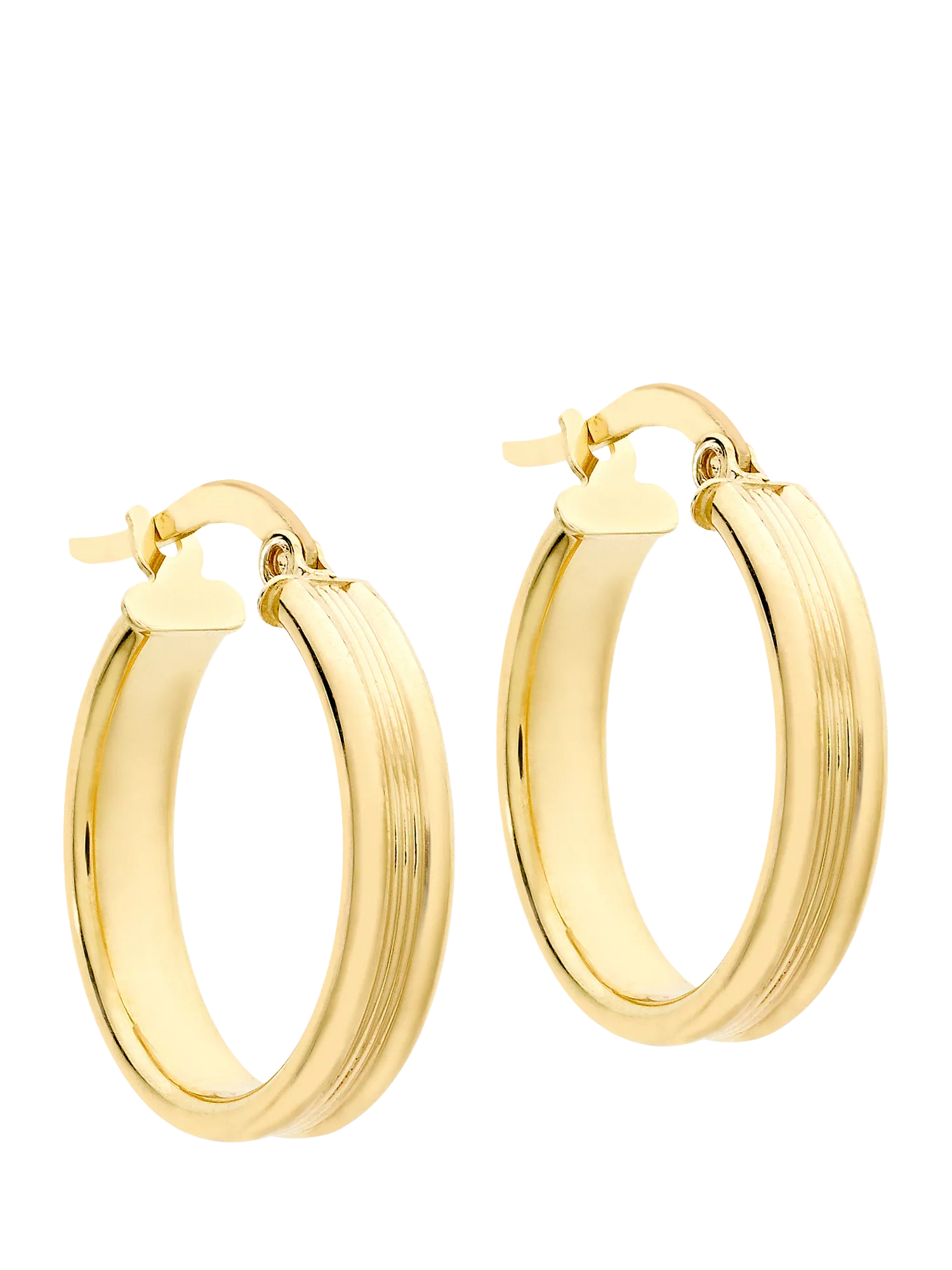 IBB 9ct gold creole hoop earrings 2.1cm, imported from the UK