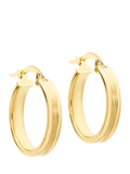 IBB 9ct gold creole hoop earrings 2.1cm, imported from the UK