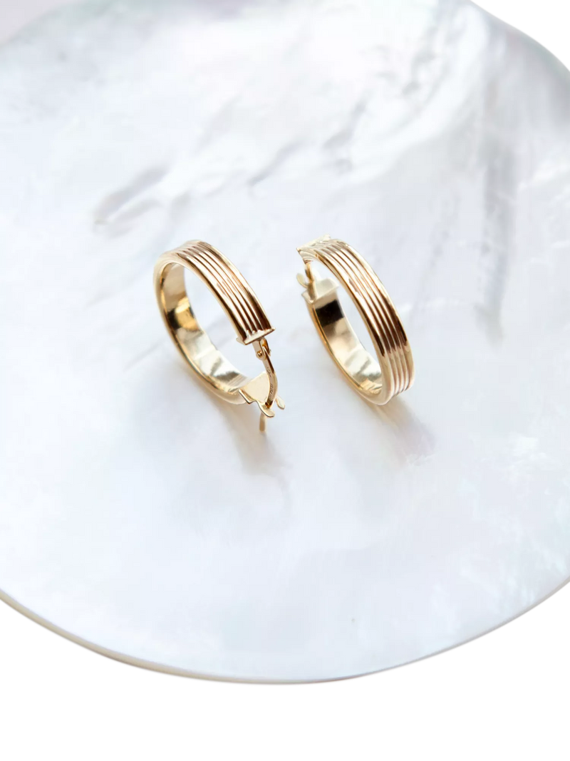 IBB 9ct gold creole hoop earrings 2.1cm, imported from the UK