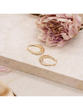 IBB gold creole oval earrings in 9ct solid yellow gold (British brand)