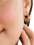 IBB gold hoop earrings patterned creole 9ct, imported from the UK