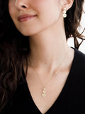 IBB 9ct gold graduated disc drop earrings - British product