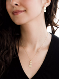 IBB 9ct gold graduated disc drop earrings - British product